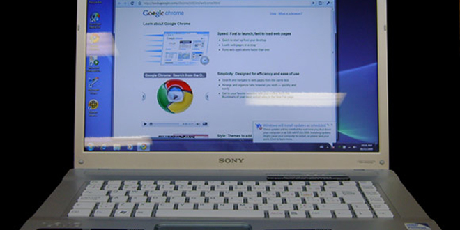 Sony Vaio med Windows 7 og Chrome ut-av-boksen. (Foto: DownloadSquad)